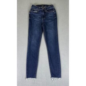 Judy Blue Jeans Womens 1/25 Blue Skinny‎ Fit Distressed Raw Hem Boho Chic Trendy
